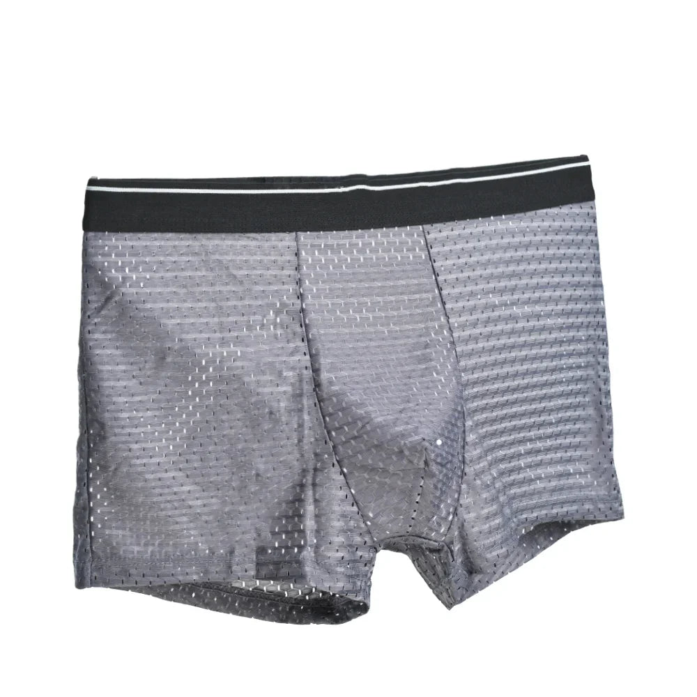 Men Panties Male Underpants Man Shorts Boxers Underwear Slip Homme Calzoncillos Bamboo Hole U Convex Pouch Large Size M-6XL New