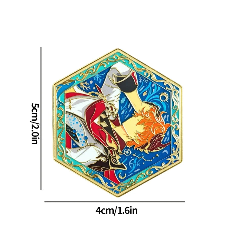 Genshin Impact Tsaritsa Columbina Flins Pin Genshin Figure Badge Accessories Backpack Charms Party Favor Gifts