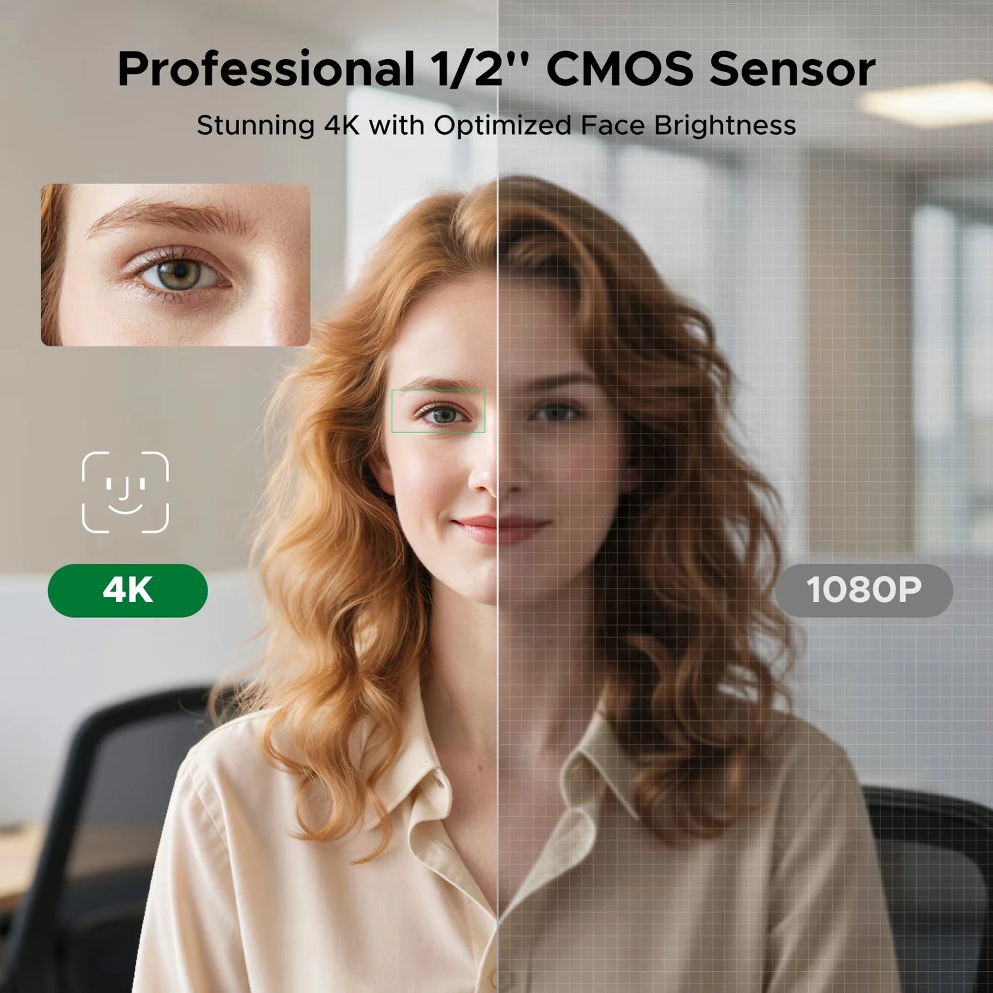 UGREEN FineCam Pro AI Smart PC 4K Webcam Auto Framing PDAF Focu Gesture Control AI Noise-Canceling Mic for Streaming Camera