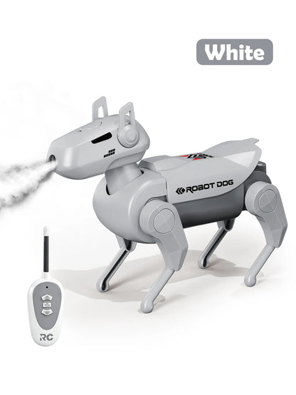 Remote Control Robot Toys,  Mechanical Spray Dog Model Move Forward Backward One-click Spray Mini Robotic Dog Gifts for Kids