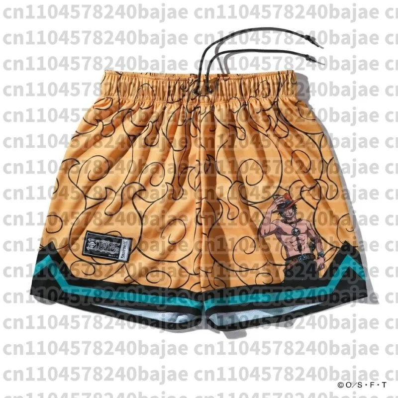One Piece Monkey D Luffy Gear 5 Short Pants for Men Animal Pattern Beach Shorts Summer Hawaiian Board Shorts 2026 New