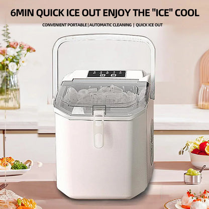 2025 Portable Ice Maker Machine Commercial Smart Mini Ice Machine Furnishing Full Automatic Round Ice Cubes