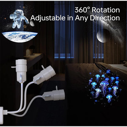 Satellite Shaped HD Star Projector & night light Plug and Play HD Dynamic Galaxy Projectors LED Night Light for Bedroom Ceiling