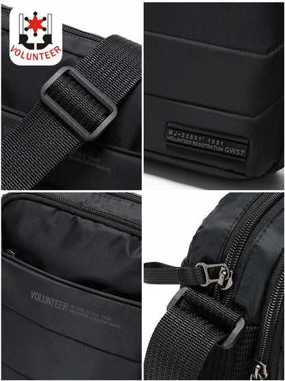 VOLUNTEER Crossbody Bag Men Casual Oxford Cloth Waterproof Phone Bag Man Fashion Commuter Adjustable Shoulder Bags Male 1713-13