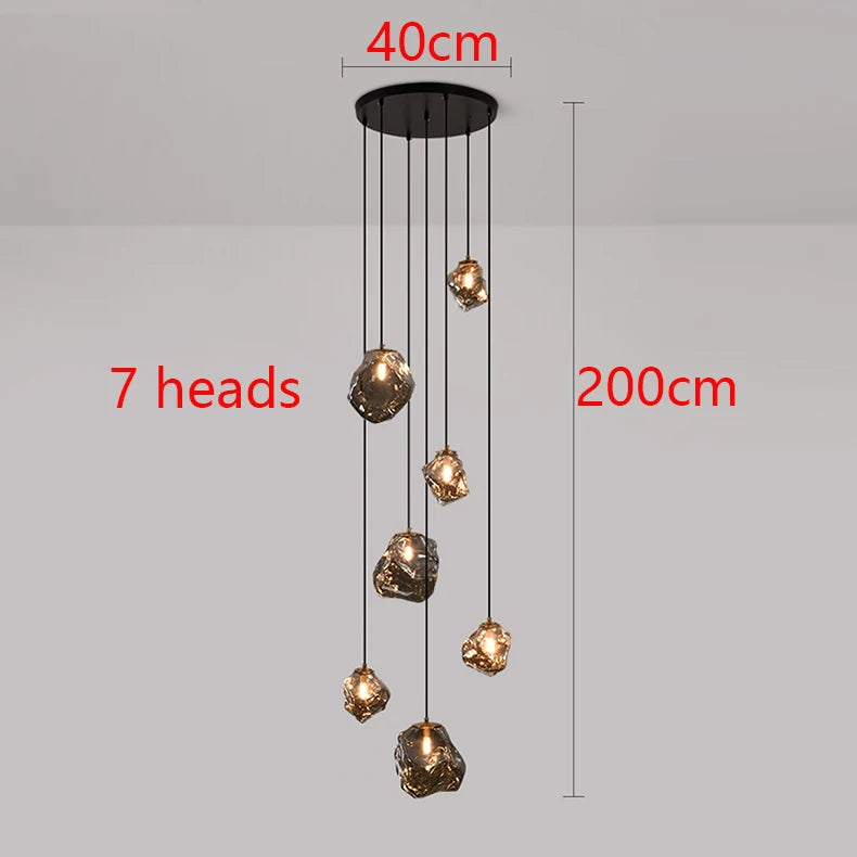 Modern home decor led lights pendant light lamps forstaircase Chandeliers for living room hanging light indoor lighting