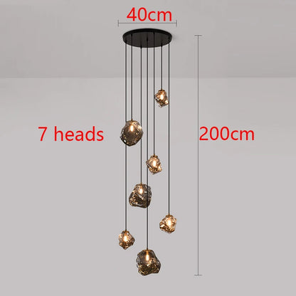 Modern home decor led lights pendant light lamps forstaircase Chandeliers for living room hanging light indoor lighting