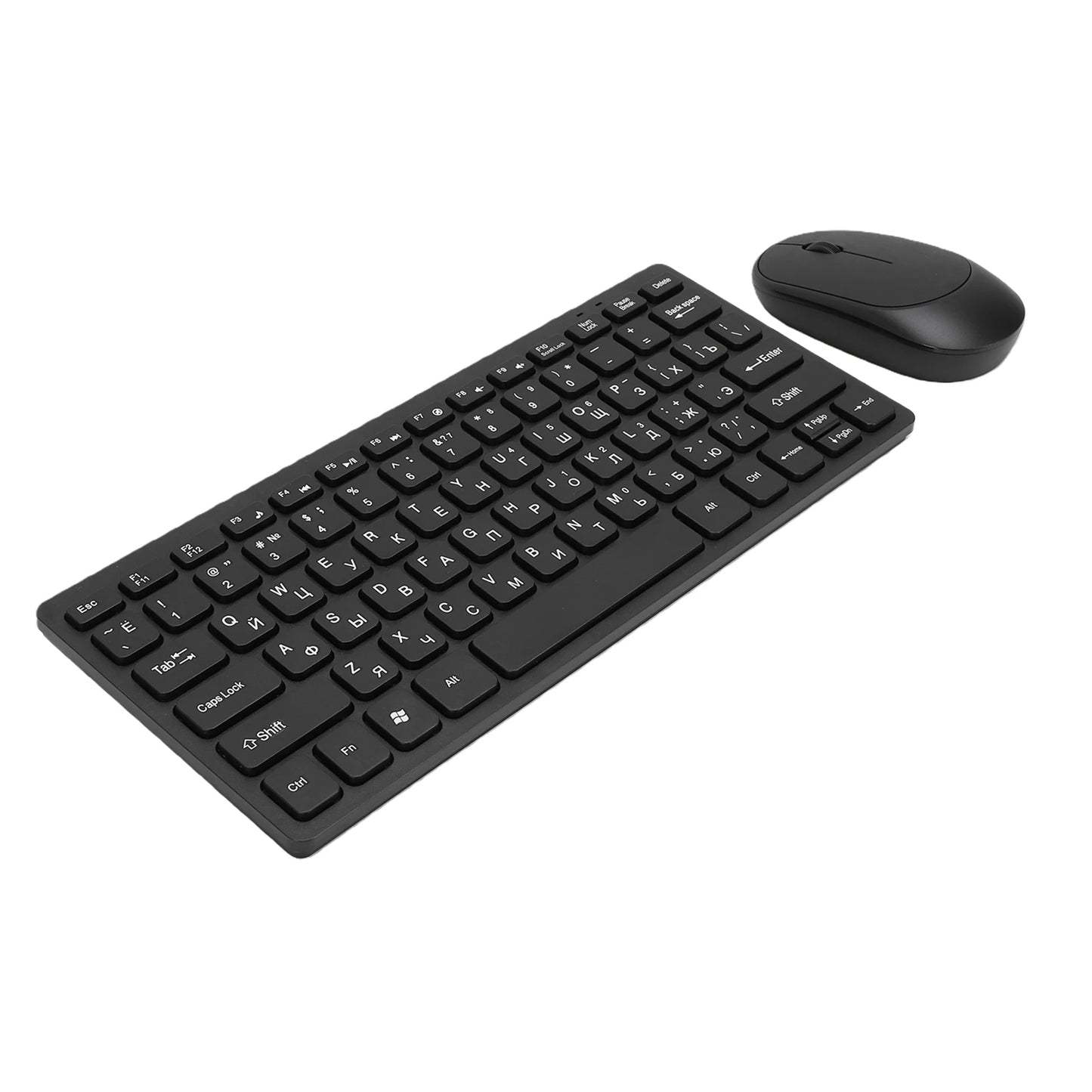 Russian Keyboard Mouse Set 78 Keys Slim 2.4G Wireless Keyboard and Mouse Combo for PC Laptop
