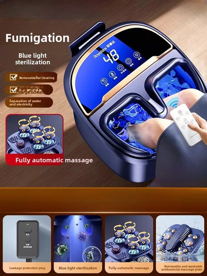 Heated foot bath tub with constant temperature, household electric massage foot bath basin, tall and deep.