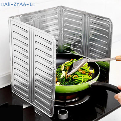 【ZYAA-1】2Pcs Anti-Splashing Stove Oil Baffle Plate Aluminum Cooker Shield Cooking Frying Oil Splash Guard Microwave Oven Covers
