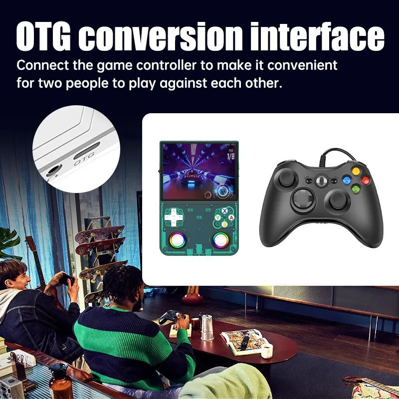 R36 Ultra X Retro Handheld Game Player WiFi Open Source Linux System 4.5" IPS Screen Hall Effect Emulator Wireless Gamepad Gift