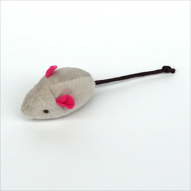 Interactive Catnip-Filled Rattle Mouse Toy for Cats Pretend Fur Design Pre-filled with Catnip for Enhanced Play Pet Game