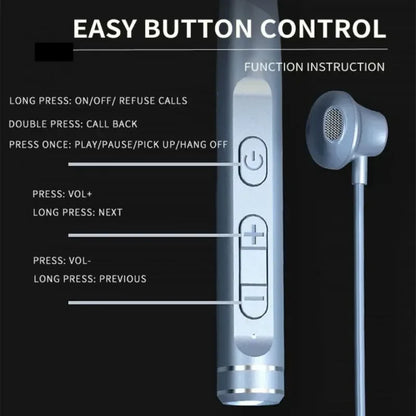 K12 120 Hours Magnetic Earphones Bluetooth Headphones Stereo Bass Wireless Headphone Neckband Power Flashlight Display Headset