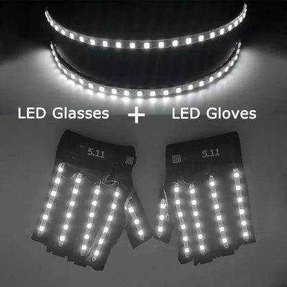 Cyberpunk Futuristic Luminous Glasses Rave Cyber light up Goggles LED glowing visor glasses for EDM music show props