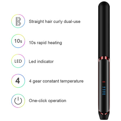 Professional Hair Straightener Ceramic Fast Heat-Up Negative Ion Electric Hair Flat Iron Lcd Display Hair Straightener