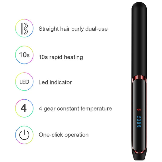 Professional Hair Straightener Ceramic Fast Heat-Up Negative Ion Electric Hair Flat Iron Lcd Display Hair Straightener