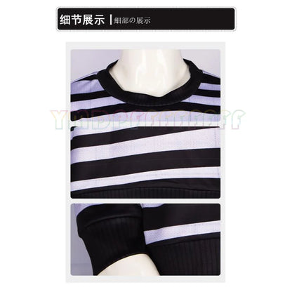Anime Brother's Disguise Stripe Set Top Pants Halloween Easter Fantasy Carnival Party Gift