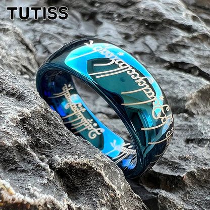 TUTISS 6/8mm Men Women Popular Engraving Ring Tungsten Wedding Band Domed Polished Stocks On Hand