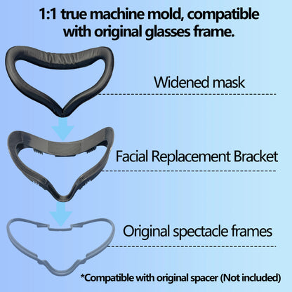 For Oculus Quest 2 Face Cover PU Cushion Facial Interface Accessory Kit with Eye Pads For Enhanced Comfort During VR Use