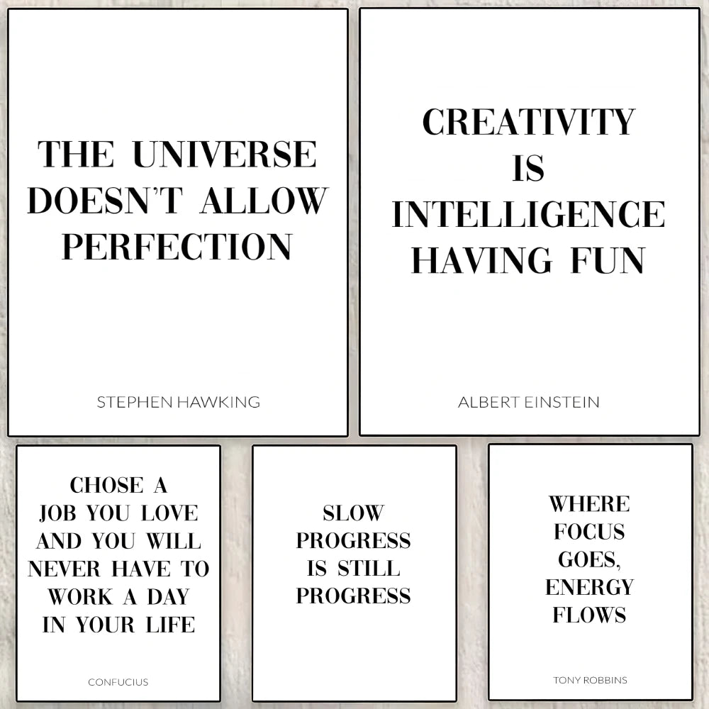 Motivation Success Quotes Poster Perfect Space Sticker Self Adhesive for Office Home Theater Wall Art Decor Fancy Gift