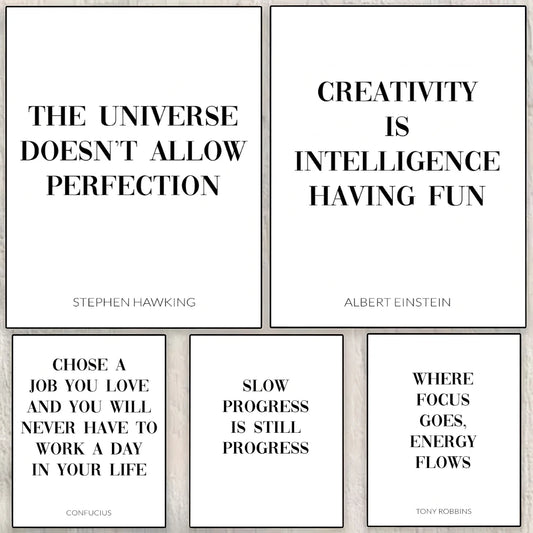 Motivation Success Quotes Poster Perfect Space Sticker Self Adhesive for Office Home Theater Wall Art Decor Fancy Gift