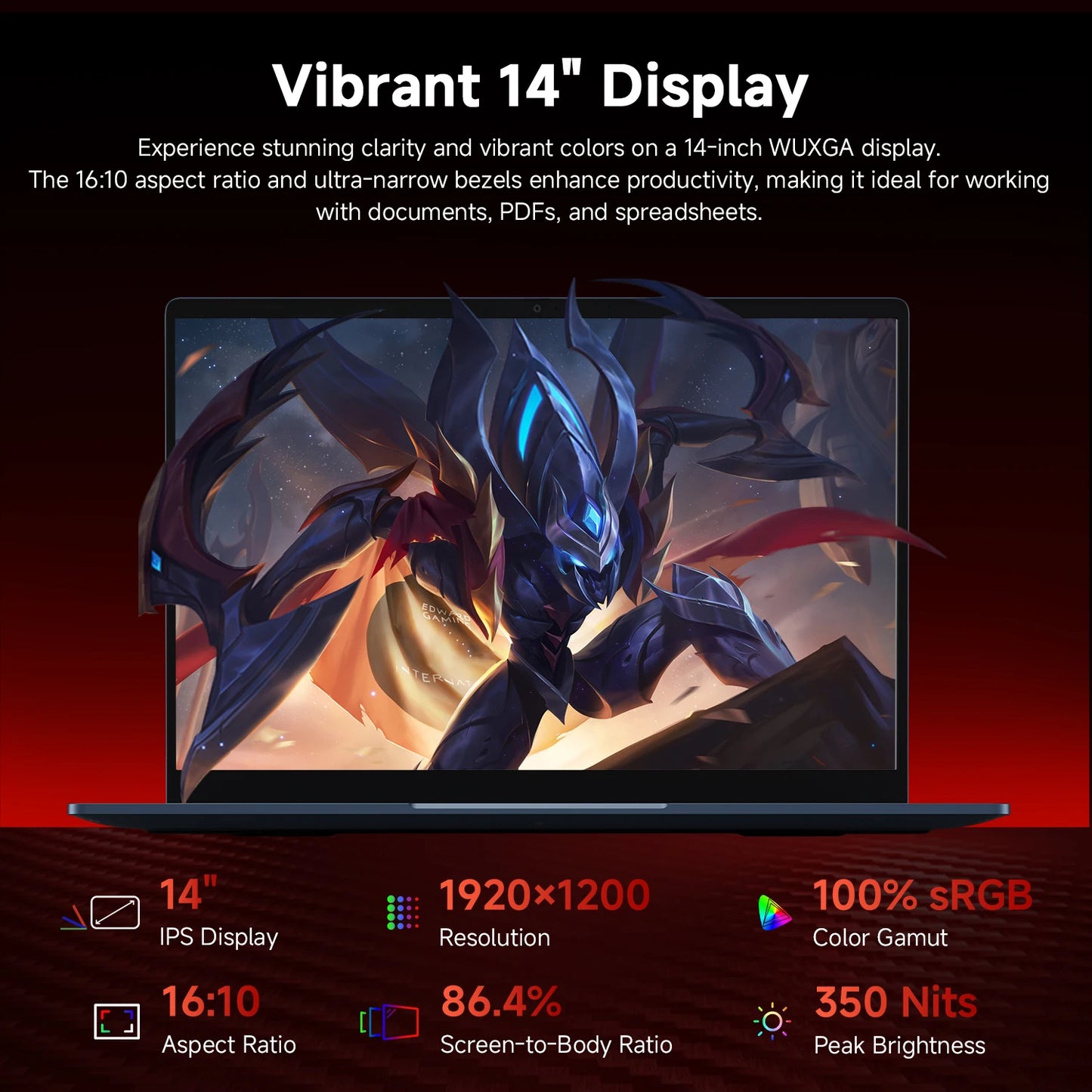 CHUWI Laptop Corebook Air AMD Ryzen 5 6600H 14 '' IPS Display 6 Cores 12 Threads 1kg Ultra-Light 9-16mm Ultra-Thin Notebook 1920x1200 Resolution Windows 11 Pro