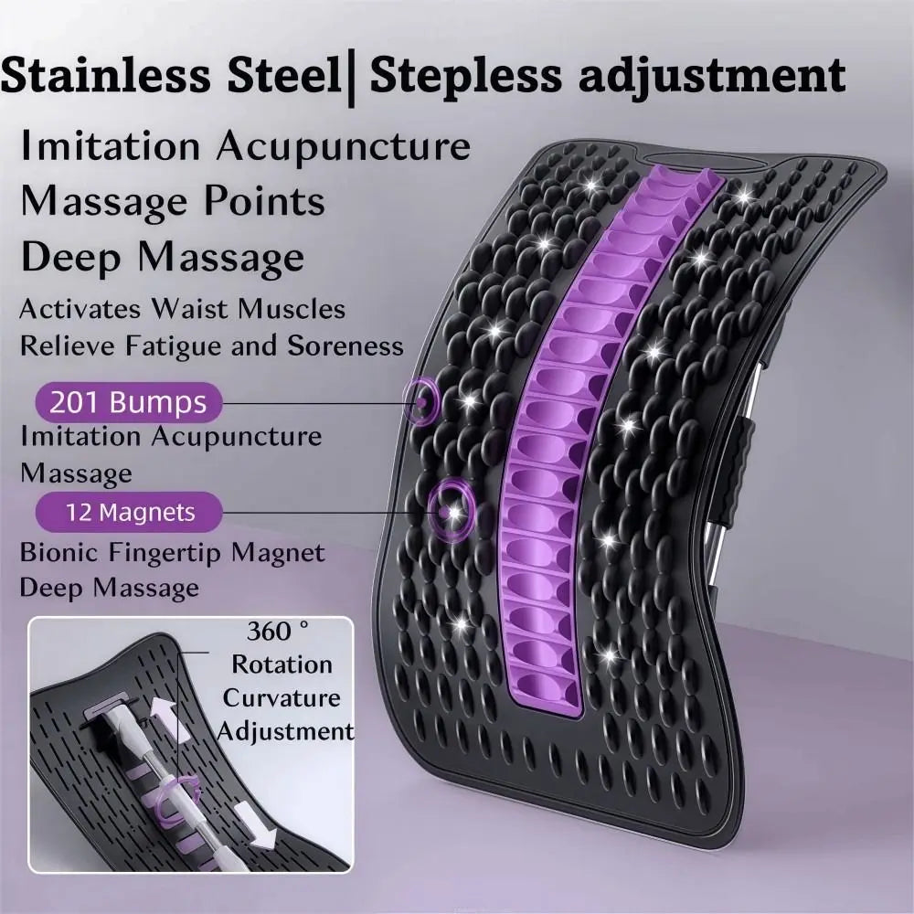 12 Magnets Lumbar Vertebrae Relaxer Humpback Correction Traction Back Massager Shaping Stretching Back Stretcher Waist Support