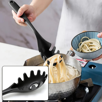 1/3-Piece Silicone Cooking Spoon Set - Heat-Resistant, Large Slotted & Solid Spoons for Non-Stick Cookware, Mixing & Filling