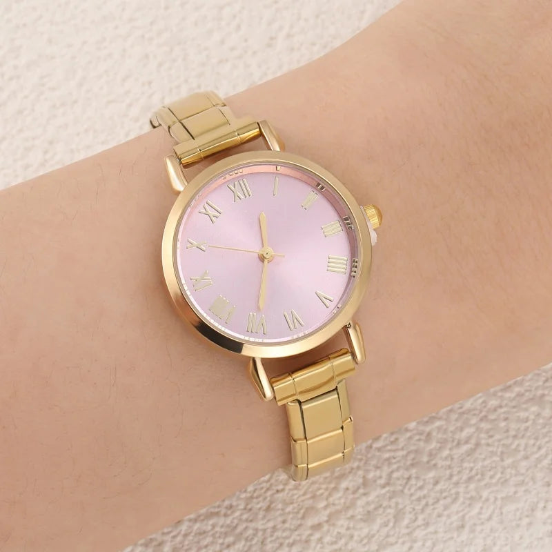 1PC High Quality Men Women's Stainless Steel Round Simple Watch Bracelet Bangle For Friend Wife Birthday Gift DIY Jewelry