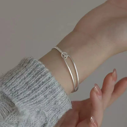 925 Sterling Silver Bracelet, Light Luxury, Minimalist Design