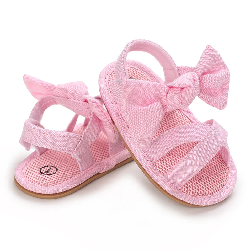 Summer 2026 Western Style Baby Korean Version Flower Princess Shoes Pink Open Toed Baby Girl Sandals