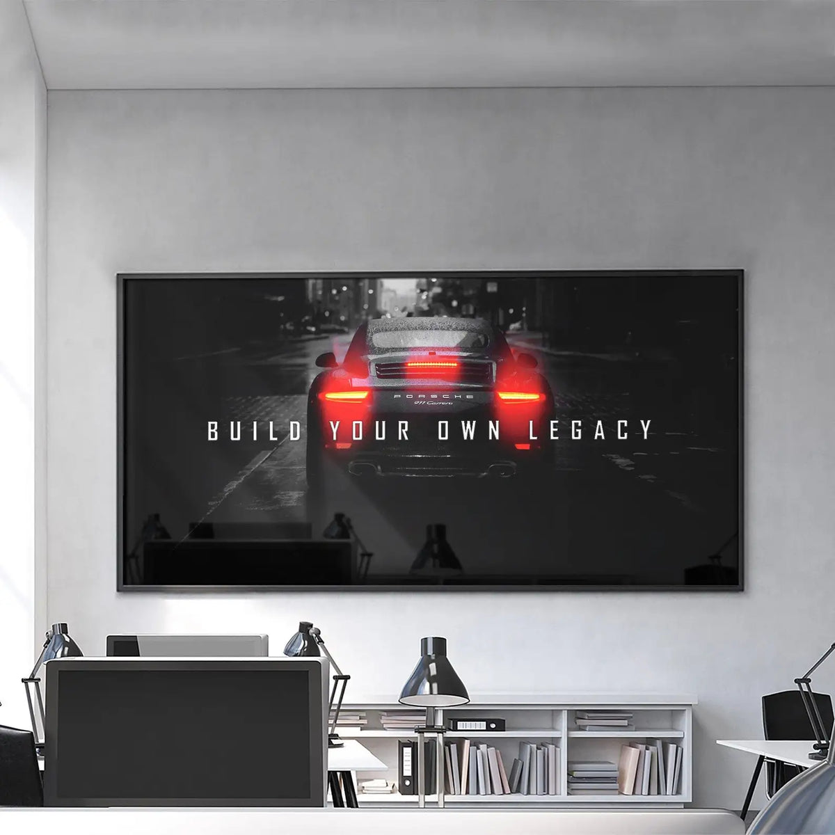High Quality Motivational Quote Sports Car Poster  Canvas Art for Living Room Bedroom Office Wall Decor