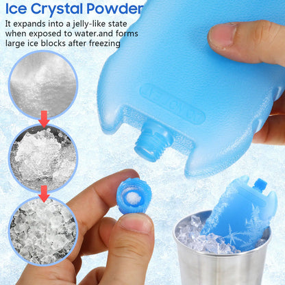 8Pcs Air Cooler Ice Packs Reusable Flexible Cooler Ice Blocks for Lunch Box Food Storage Office Bedroom Living Room Camping