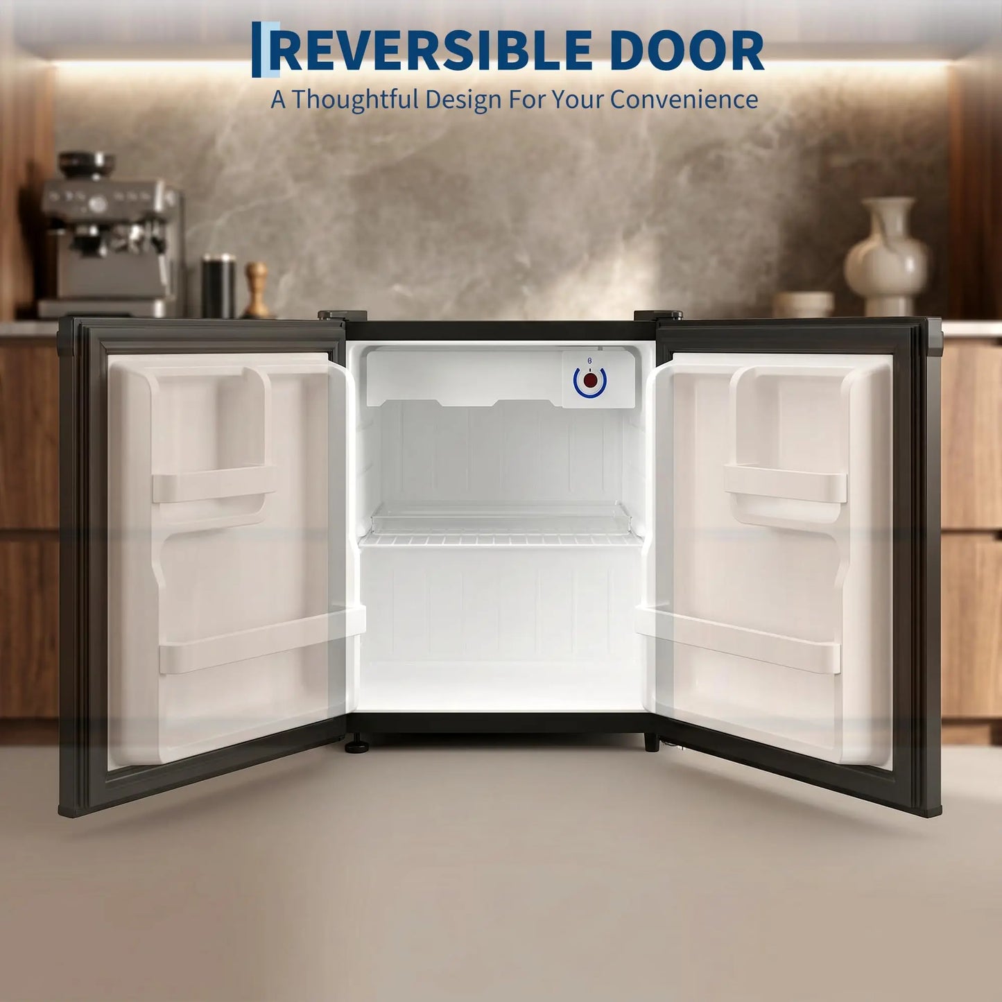 1.6 Cu.Ft Compact Mini Fridge, Single Door Small Refrigerator, Steel Construction, Quiet Energy Efficient Cooler For Dorm Office Bedroom
