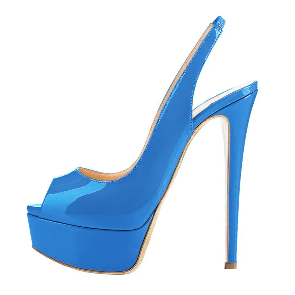 New 2026 Women Sandals Fashion 14CM Super High Heels Sexy Open Toe Platform Sandals Gladiator Party Dress Red Wedding Shoes
