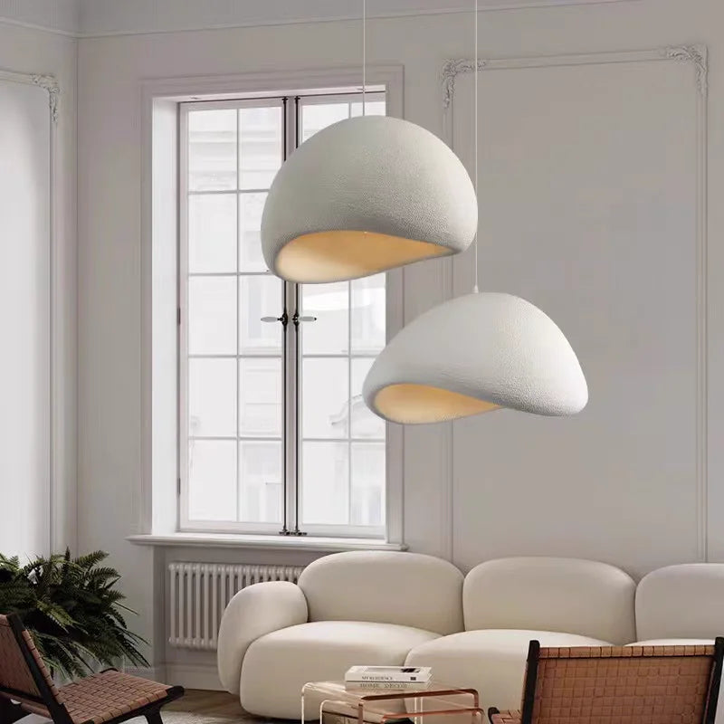 Nordic Wabi Sabi Ceiling Chandelier Modern E27 LED Dining Table Pendant Lights for Living Room Bedroom Loft Decor Hanging Lamp