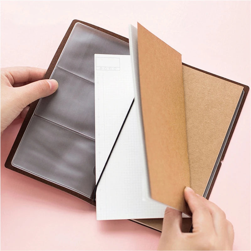 15Sheets Carft Refill Spiral Binder Inner Page Line Blank Craft Grid Inside Paper Stationery