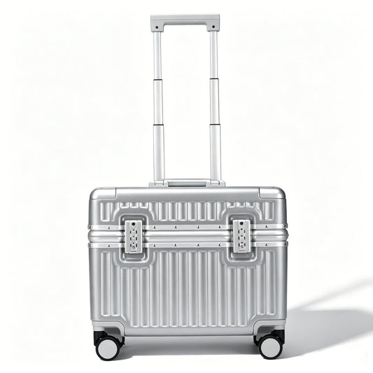 Top Opening Suitcase 18inch Boarding Carry-on Travel Photographer Rolling Luggage PC Material with Aluminum Alloy Frame TSA Lock