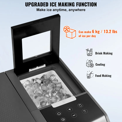 SucceBuy 35L Portable Car Refrigerator with Ice Making Function 12 Volt Car Refrigerator Fridge Single Zone Portable Freezer