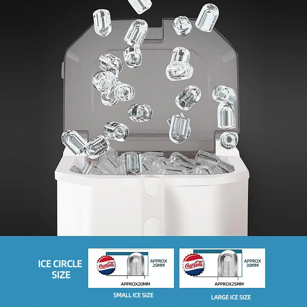 2025 Portable Ice Maker Machine Commercial Smart Mini Ice Machine Furnishing Full Automatic Round Ice Cubes