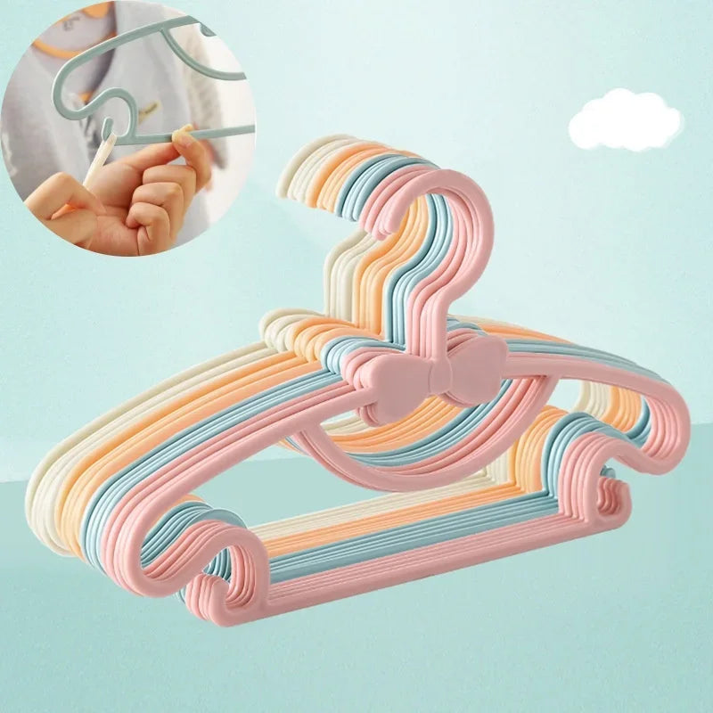 5-50pcs Baby Hangers Plastic Kids Clothes Storage Hanger for Nursery