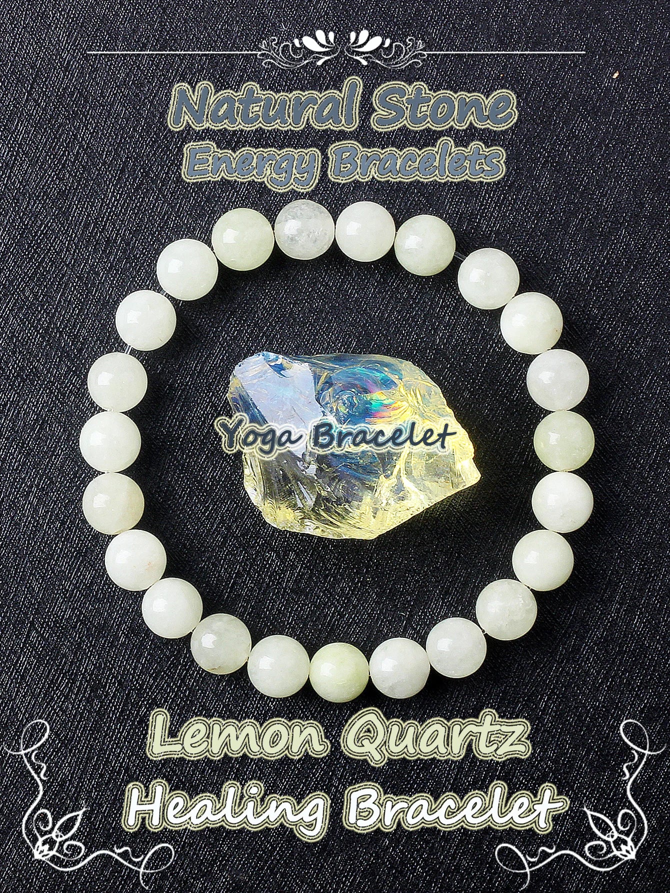 Original Natural Stone Beads Bracelet Men Women Reiki Blue Apatite Lapis Lazuli Amethyst Yellow Tiger Eye Beads Bracelet Jewelry