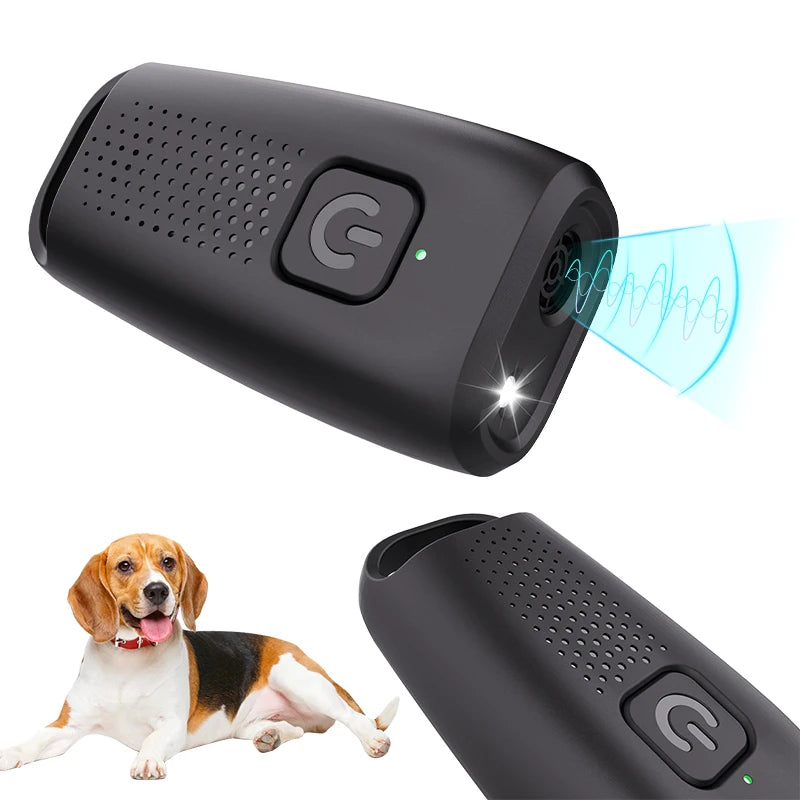 Portable, Rechargeable Dog Training Anti-Barking Device with LED Light (Non-Shock Warning Device)