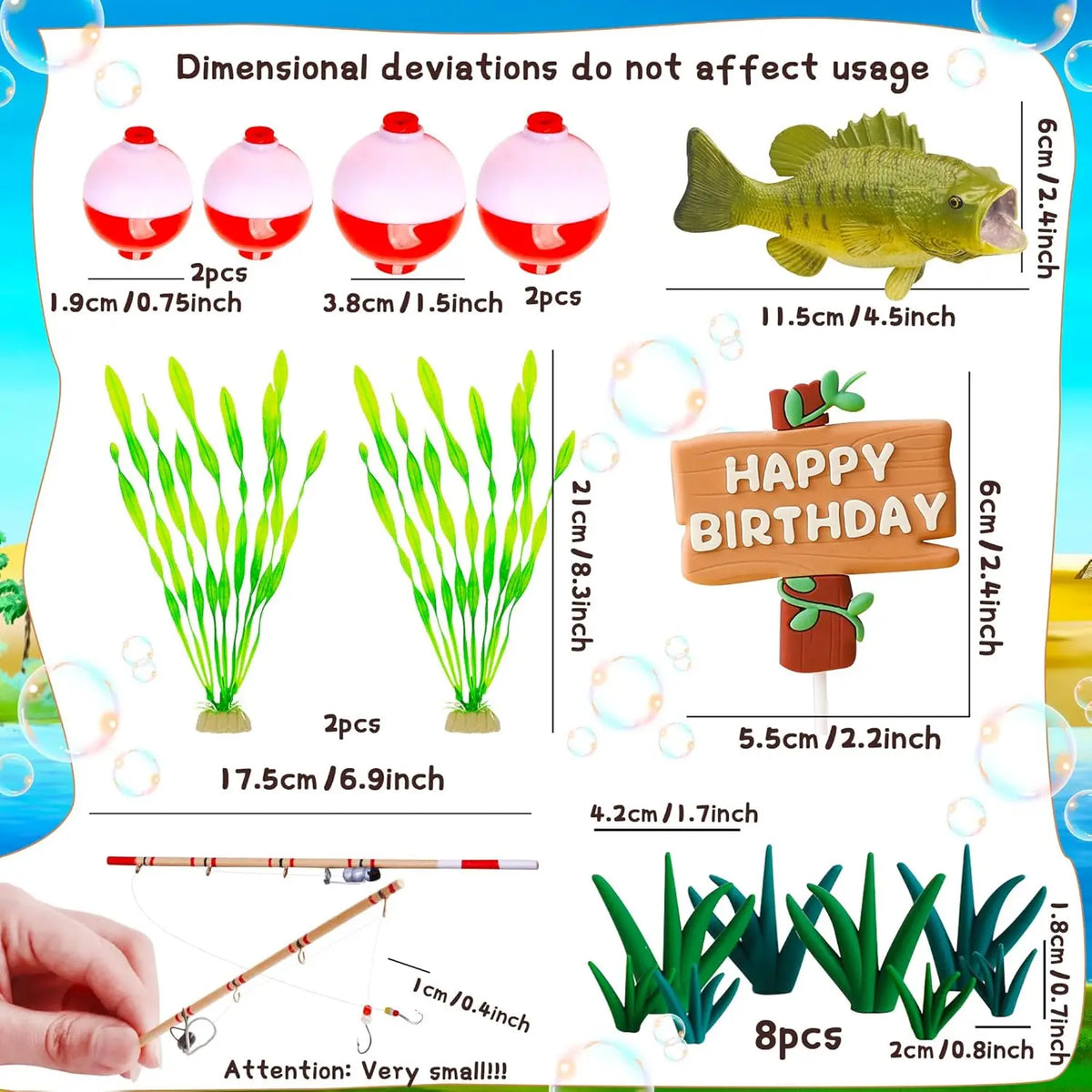 Fishing Cake Topper Gone Fishing Cake Topper Fishing Birthday Party Decorations for Baby Shower Birthday Party Supplies