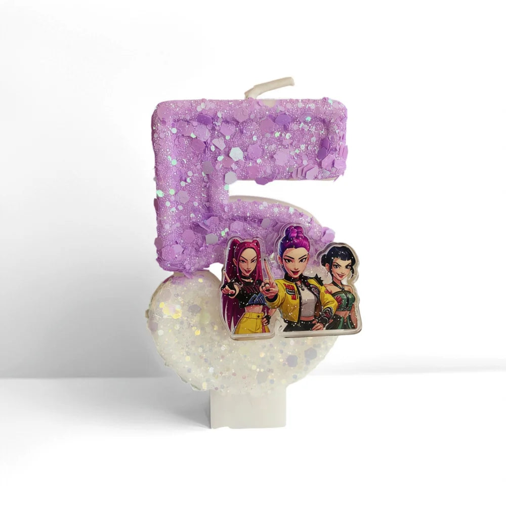 Anime 0-9 Number Candle Cute 3D Page Cartoon Character Children Party Cake Plug-in Birthday Cake Decoration Gift