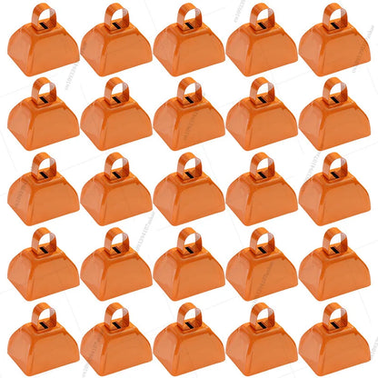 12-100 Pcs Metal Cowbells for Sporting Event 3 Inch Small Noise Makers Cow Bell for Football Event Wedding Party Favor for Guest
