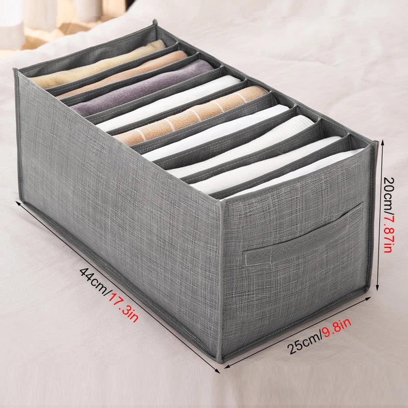 Jeans Pants Storage Box Wardrobe Clothes Organizer Cabinet Drawer Separator Underwear Socks T-Shirt Storage Organizers