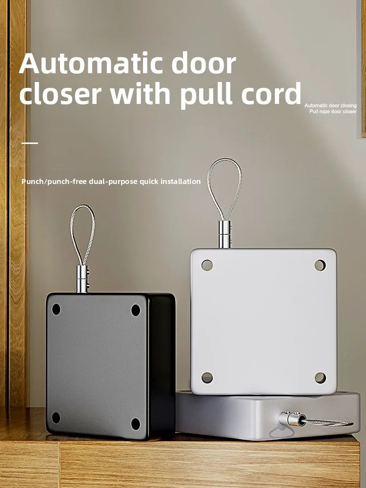 Door Closer Automatic Closing Sliding Latch No Punching Automatic Door Lock for Sliding Mesh Closer Closed for Refrigerator