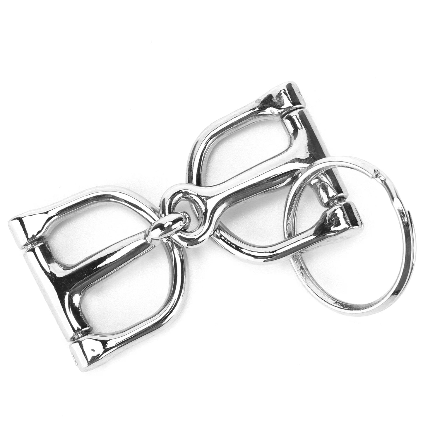 D‑ Snaffle Keychain D‑Shaped Snaffle Keychain  Silver D‑ Zine‑Alloy Horse Snaffle Bits Key