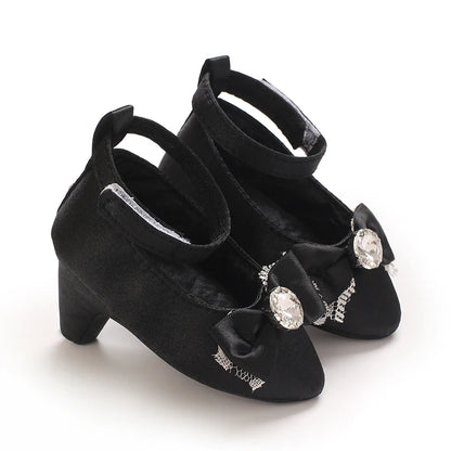 Baby Girls First Princess Heels Party Bow Soft Sole Spring Autumn Toddler Dress Up Shoes