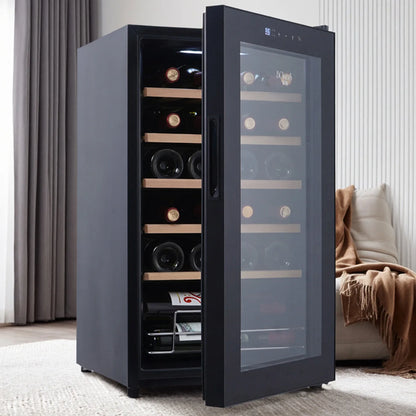 24 Bottle Wine Cooler, Compressor Cooling Wine Fridge, Constant Temperature Wine Cabinet with Air Cooling for Home Use